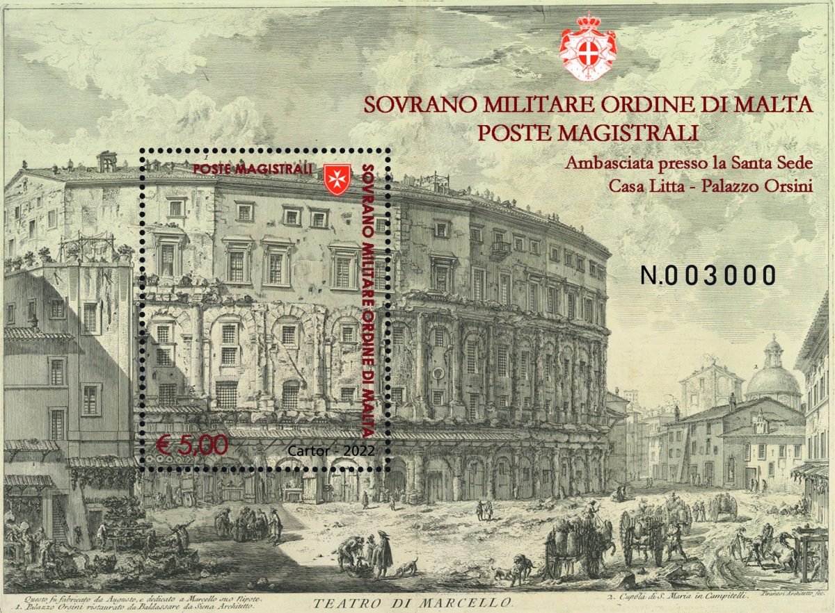 Emissione di francobolli dedicati a Palazzo Orsini
