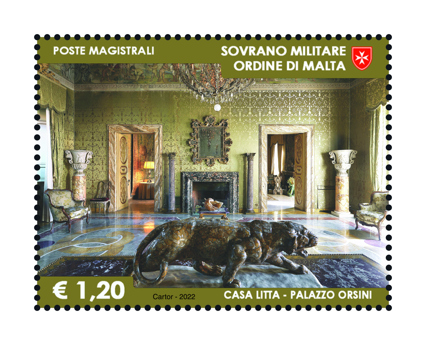 Emission of stamps dedicated to Palazzo Orsini