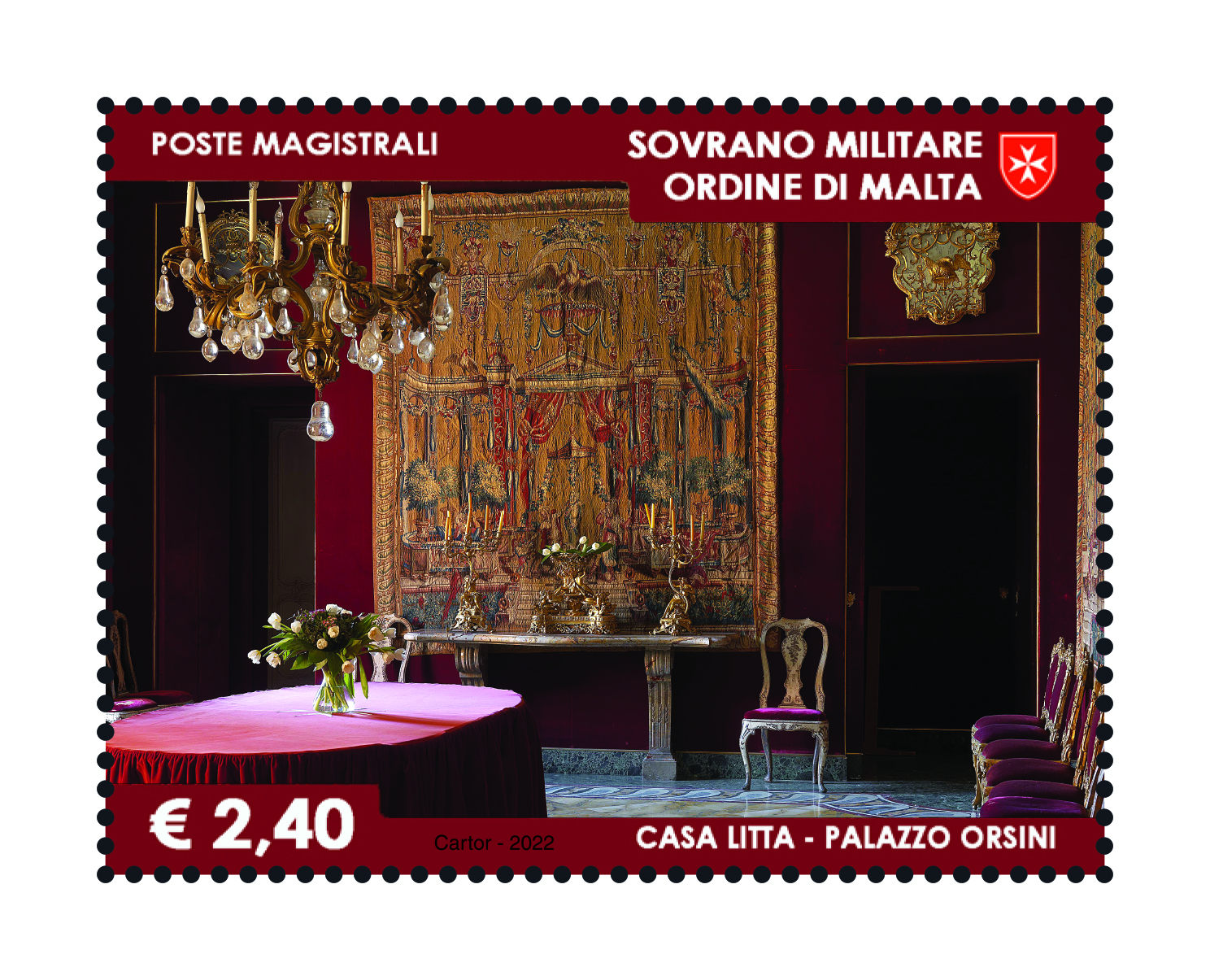 Emission of stamps dedicated to Palazzo Orsini