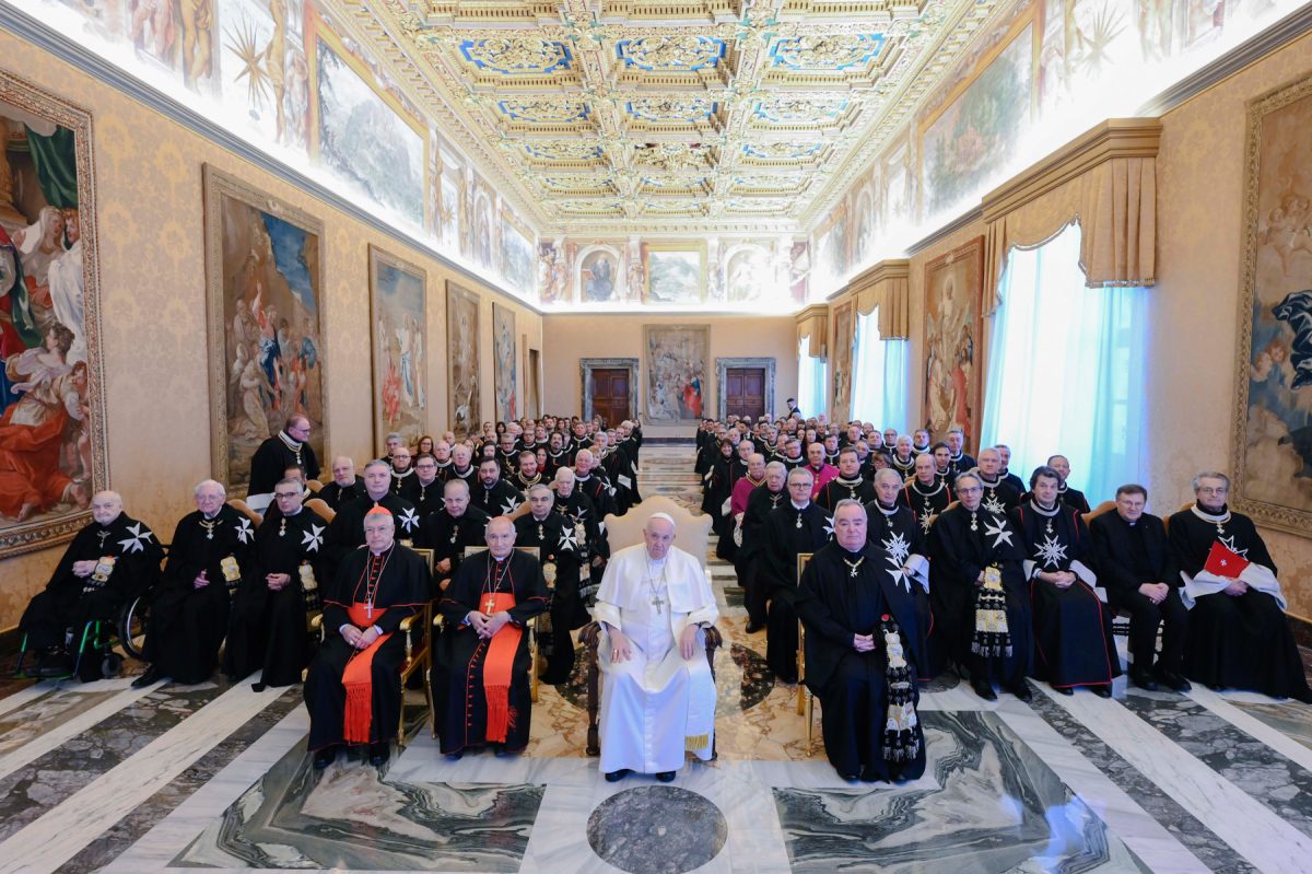 Pope Francis receives the Capitulars in audience and blesses the Order of Malta